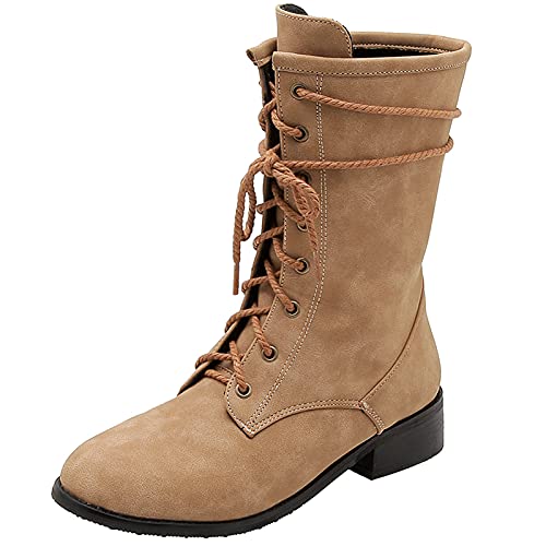 MJIASIAWA Damen Blockabsatz Leisure Klassischer Winter Schnüren Halbschaft Motorradstiefel Retro Runde Zehen Military Chukka Kampfstiefel Braun Gr 49 EU/51 Asiatisch MJIASIAWA Damen Blockabsatz Leisure Klassischer Winter Schnüren Halbschaft Motorradstiefel Retro Runde Zehen Military Chukka Kampfstiefel Braun Gr 49 EU/51 Asiatisch von MJIASIAWA