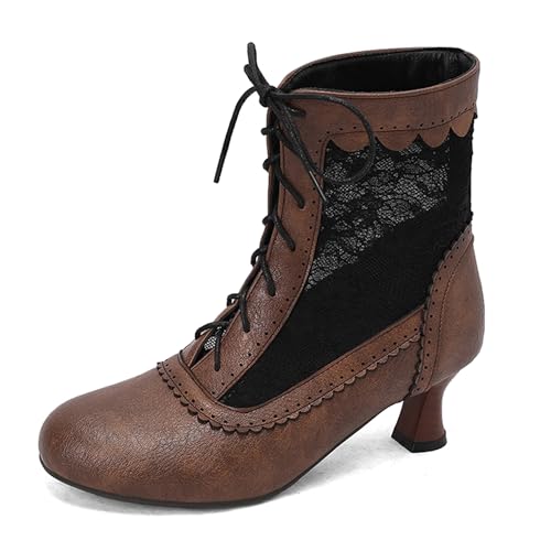 MJIASIAWA Damen Sommer Runde Zehen Komfort Kitten Stiefel Winterstiefel Vintage Gladiator Hochzeit Glitzer Stiefeletten Braun Gr 36.5 EU/37 Asiatisch MJIASIAWA Damen Sommer Runde Zehen Komfort Kitten Stiefel Winterstiefel Vintage Gladiator Hochzeit Glitzer Stiefeletten Braun Gr 36.5 EU/37 Asiatisch von MJIASIAWA