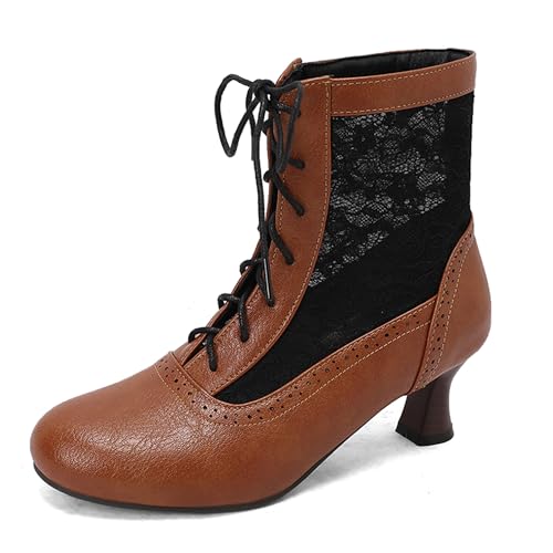 MJIASIAWA Damen Sommer Runde Zehen Komfort Kitten Stiefel Winterstiefel Vintage Gladiator Hochzeit Glitzer Stiefeletten Gelb Gr 41 EU/43 Asiatisch MJIASIAWA Damen Sommer Runde Zehen Komfort Kitten Stiefel Winterstiefel Vintage Gladiator Hochzeit Glitzer Stiefeletten Gelb Gr 41 EU/43 Asiatisch von MJIASIAWA
