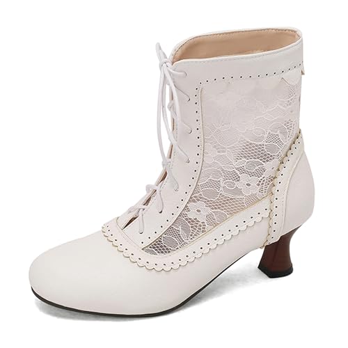MJIASIAWA Damen Sommer Runde Zehen Komfort Kitten Stiefel Winterstiefel Vintage Gladiator Hochzeit Glitzer Stiefeletten Weiß Gr 32 EU MJIASIAWA Damen Sommer Runde Zehen Komfort Kitten Stiefel Winterstiefel Vintage Gladiator Hochzeit Glitzer Stiefeletten Weiß Gr 32 EU von MJIASIAWA