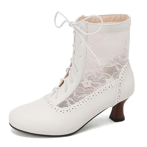 MJIASIAWA Damen Sommer Runde Zehen Komfort Kitten Stiefel Winterstiefel Vintage Gladiator Hochzeit Glitzer Stiefeletten Weiß Gr 48 EU/50 Asiatisch MJIASIAWA Damen Sommer Runde Zehen Komfort Kitten Stiefel Winterstiefel Vintage Gladiator Hochzeit Glitzer Stiefeletten Weiß Gr 48 EU/50 Asiatisch von MJIASIAWA