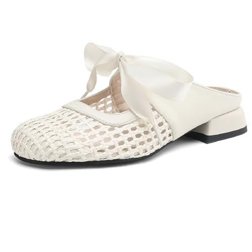 MJIASIAWA Hollow Out Mule Pantoffeln Damen Strand Sandals Draußen Flip Flops Strand Low Blockabsatz Runde Zehen Hausschuhe Pantoffeln Beige Gr 33 EU MJIASIAWA Hollow Out Mule Pantoffeln Damen Strand Sandals Draußen Flip Flops Strand Low Blockabsatz Runde Zehen Hausschuhe Pantoffeln Beige Gr 33 EU von MJIASIAWA
