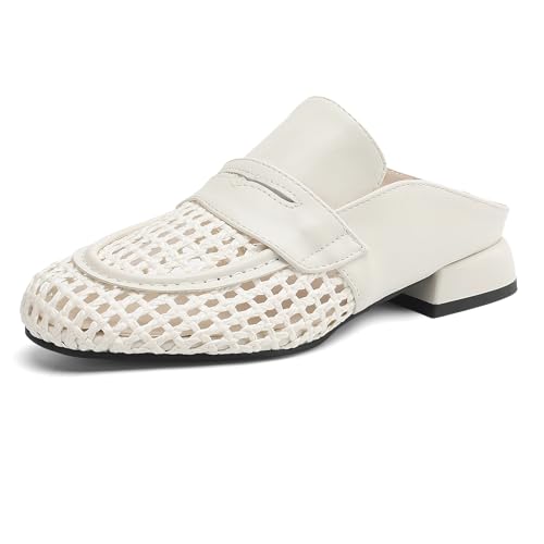 MJIASIAWA Hollow Out Mule Pantoffeln Damen Strand Sandals Draußen Flip Flops Strand Low Blockabsatz Runde Zehen Hausschuhe Pantoffeln Beige Gr 40 EU/41 Asiatisch MJIASIAWA Hollow Out Mule Pantoffeln Damen Strand Sandals Draußen Flip Flops Strand Low Blockabsatz Runde Zehen Hausschuhe Pantoffeln Beige Gr 40 EU/41 Asiatisch von MJIASIAWA