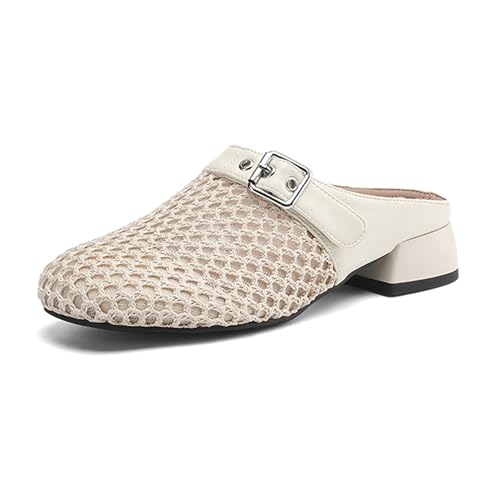 MJIASIAWA Hollow Out Mule Pantoffeln Damen Strand Sandals Draußen Flip Flops Strand Low Blockabsatz Runde Zehen Hausschuhe Pantoffeln Beige Gr 40.5 EU/42 Asiatisch MJIASIAWA Hollow Out Mule Pantoffeln Damen Strand Sandals Draußen Flip Flops Strand Low Blockabsatz Runde Zehen Hausschuhe Pantoffeln Beige Gr 40.5 EU/42 Asiatisch von MJIASIAWA