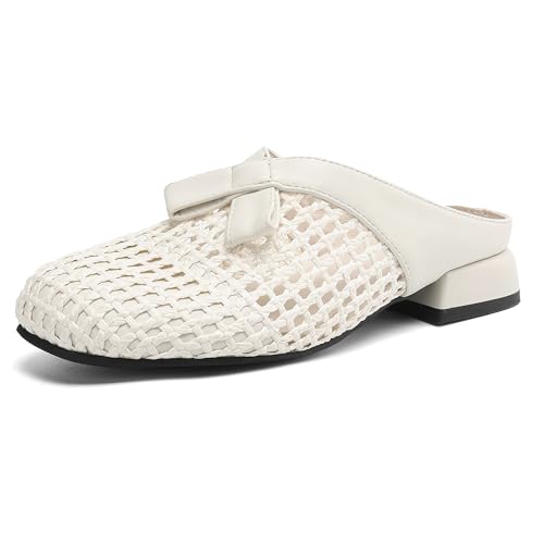MJIASIAWA Hollow Out Mule Pantoffeln Damen Strand Sandals Draußen Flip Flops Strand Low Blockabsatz Runde Zehen Hausschuhe Pantoffeln Beige Gr 40.5 EU/42 Asiatisch MJIASIAWA Hollow Out Mule Pantoffeln Damen Strand Sandals Draußen Flip Flops Strand Low Blockabsatz Runde Zehen Hausschuhe Pantoffeln Beige Gr 40.5 EU/42 Asiatisch von MJIASIAWA