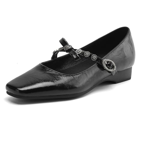 MJIASIAWA Keilabsatz Mary Jane Damen Square Toe Niedrige Absatz Schnalle Knöchelriemchen Buro Arbeit Hochzeit Bogen Schuhe Schwarz Gr 37 EU/38 Asiatisch MJIASIAWA Keilabsatz Mary Jane Damen Square Toe Niedrige Absatz Schnalle Knöchelriemchen Buro Arbeit Hochzeit Bogen Schuhe Schwarz Gr 37 EU/38 Asiatisch von MJIASIAWA