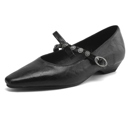 MJIASIAWA Pointed Toe Mary Jane Damen Comfy Low Keilabsatz Pumps Braid Buro Arbeit Knöchelriemchen Bogen Schuhe Schwarz Gr 38 EU/39 Asiatisch MJIASIAWA Pointed Toe Mary Jane Damen Comfy Low Keilabsatz Pumps Braid Buro Arbeit Knöchelriemchen Bogen Schuhe Schwarz Gr 38 EU/39 Asiatisch von MJIASIAWA