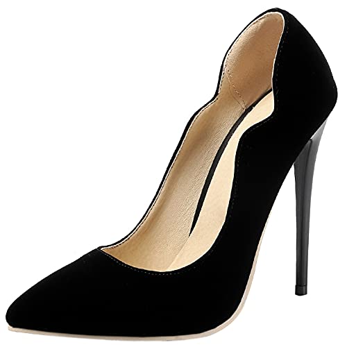 MJIASIAWA Pointed Toe Stiletto Damen Ohne Verschluss Kleid Schuhe Hochzeit Höhe Ferse Pumps Party Bride Formal Schwarz-Ms Gr 39 EU/40 Asiatisch MJIASIAWA Pointed Toe Stiletto Damen Ohne Verschluss Kleid Schuhe Hochzeit Höhe Ferse Pumps Party Bride Formal Schwarz-Ms Gr 39 EU/40 Asiatisch von MJIASIAWA