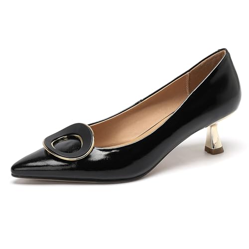 MJIASIAWA Slingback Kitten Schuhe Damen Pointed Toe Formal Ohne Verschluss Offfice Arbeit Mary Jane Hochzeit Stiletto Knöchelriemchen Schwarz Gr 42 EU/44 Asiatisch MJIASIAWA Slingback Kitten Schuhe Damen Pointed Toe Formal Ohne Verschluss Offfice Arbeit Mary Jane Hochzeit Stiletto Knöchelriemchen Schwarz Gr 42 EU/44 Asiatisch von MJIASIAWA