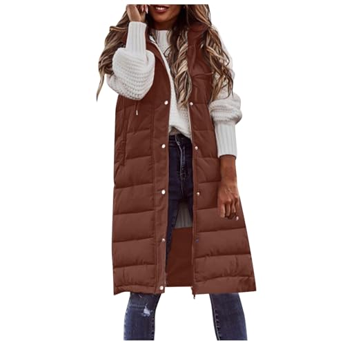 Damen Weste Lang Steppweste Damen Ärmellose Jacke Damen Steppweste Damen Mit Kapuze Steppweste Damen Mit Kapuze Icepeak Jacke Damen Die Discounter Steppweste Damen von MJIQING