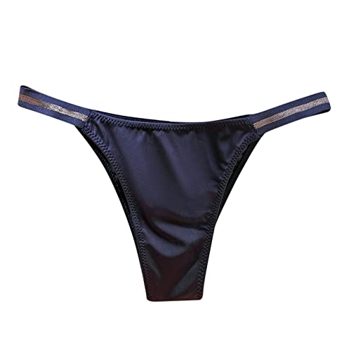 MJIQING Damen Metallic Mini String Tanga Frauen-reizvolle Nahtlose Schlüpfer-mittlere Taillen-Eisseiden-Hüfte-anhebende Briefs ohne Gefühls-Baumwollschritt-Höschen Sexy Unterwäsche Frau von MJIQING