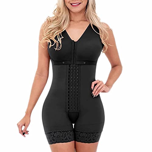 MJIQING Damen Shapewear Figurformender Fajas Formende Body Shaper Taillenformer Bauchweg Shaping Bodysuit Taillenformer Träger verstellbar schöne Silhouetten Bodyformer von MJIQING