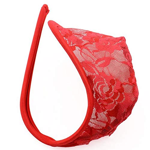 MJIQING Herren C-String Tanga Transparent Panty Netz Unterwäsche Männer Slip Dessous Mini Bikini Unterhose Badeshorts Unterwäsche von MJIQING