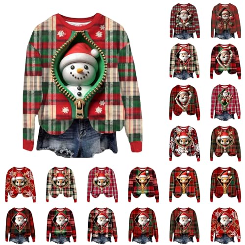 MJIQING Weihnachts Sweatshirt Damen Norweger Pullover Weihnachtspullover Damen Weihnachtspullover Damen Oversize Weihnachtspullover Damen große größen Angebote des Tages Heute MJIQING Weihnachts Sweatshirt Damen Norweger Pullover Weihnachtspullover Damen Weihnachtspullover Damen Oversize Weihnachtspullover Damen große größen Angebote des Tages Heute von MJIQING