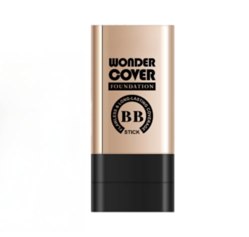 2-in-1 Dual-Ended Foundation Stick mit Pinsel, Full Coverage Waterlight Concealer, feuchtigkeitsspendend & schweißfest für makelloses, kuchenfreies Make-up - ideal für reife Haut (#03) von MJLOMJ