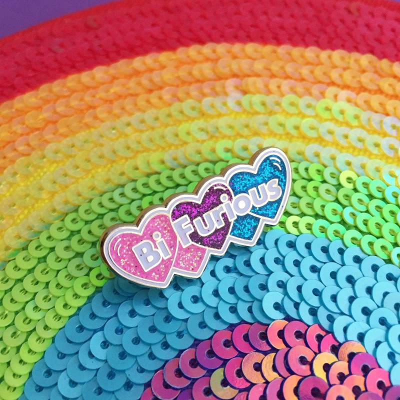 Bifurious Emaille Pin | Glitzer Bifurious Emaille Pin | Glitzer von MJWallaceArts