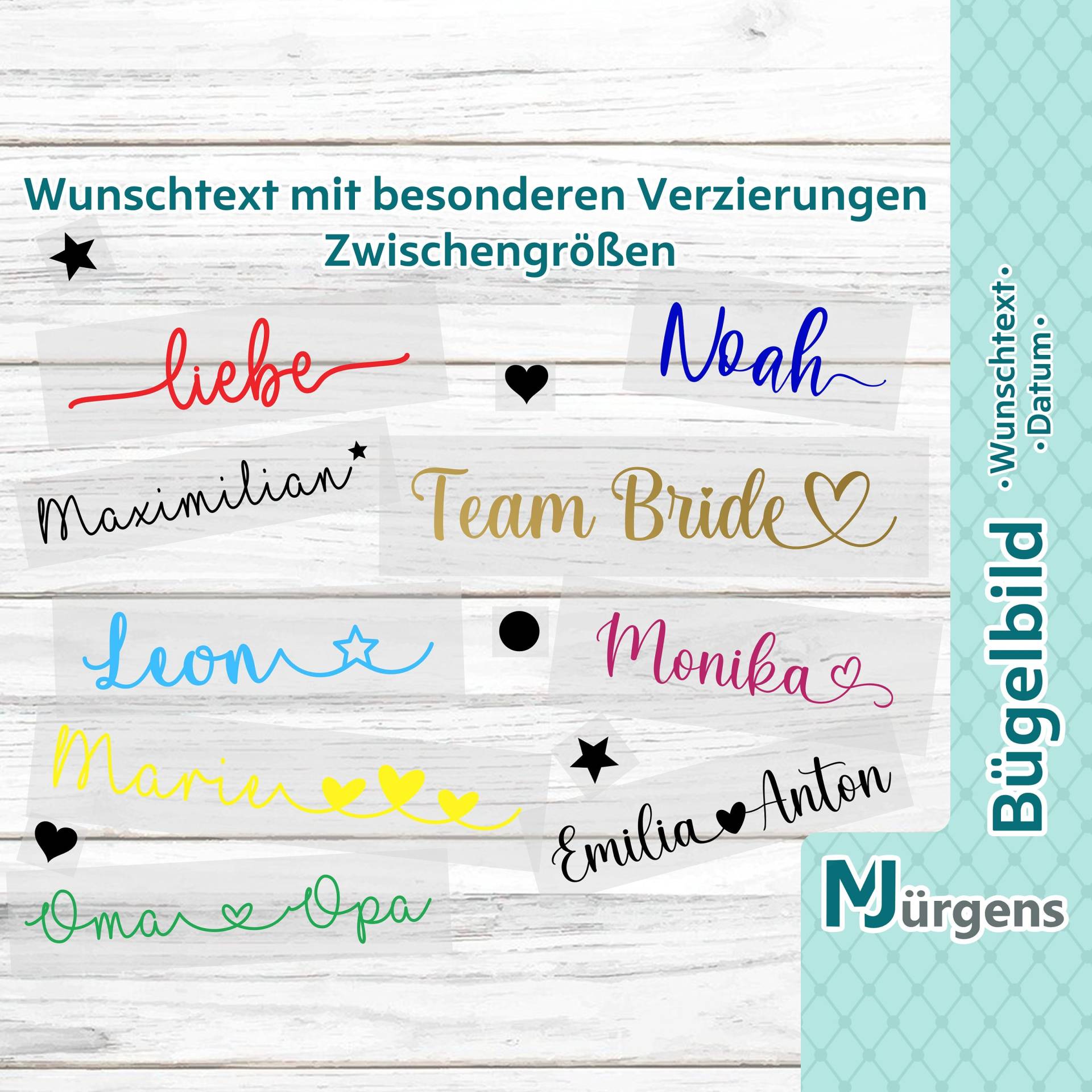 Bügelbild Mit Verzierungen - Personalisiert Wunschtext Bügelname in X, 5 Größen Bügelfolie Schriftzüge Zum Aufbügeln Bügelbild Mit Verzierungen - Personalisiert Wunschtext Bügelname in X, 5 Größen Bügelfolie Schriftzüge Zum Aufbügeln von MJuergensShop