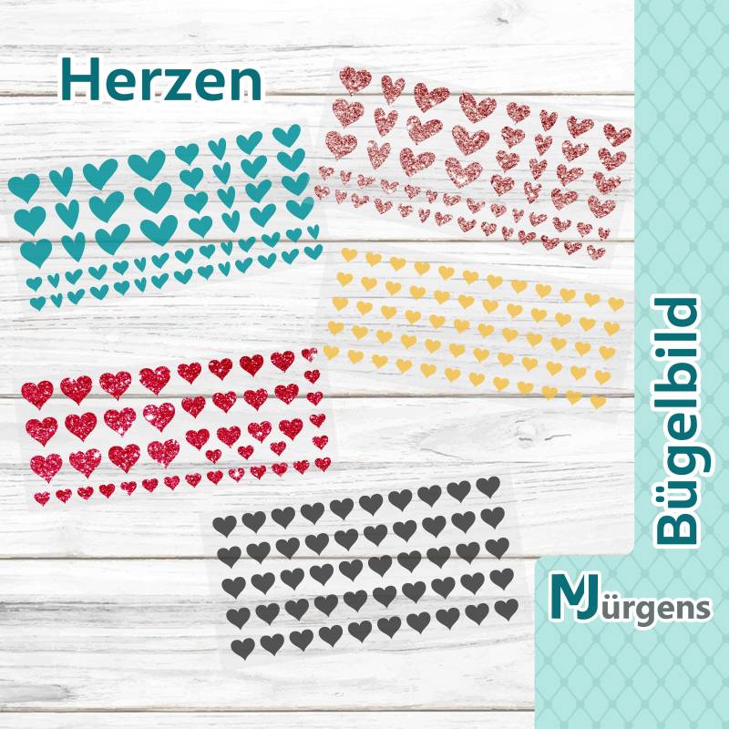 Herz Herzen Zum Aufbügeln Bügelbild Herz Herzen Zum Aufbügeln Bügelbild von MJuergensShop