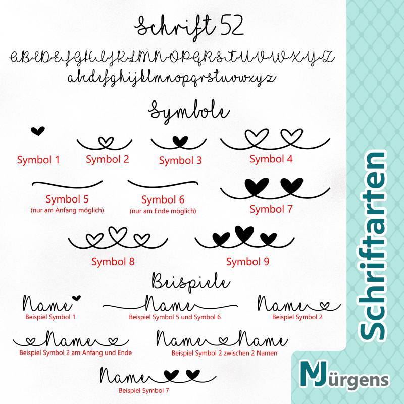Schriftzug Zum Aufbügeln Mit Verzierungen - Flex Flock Glitzer Uvm. Personalisiert Wunschtext Bügelname Bügelbild Bügelfolie Schriftzug Zum Aufbügeln Mit Verzierungen - Flex Flock Glitzer Uvm. Personalisiert Wunschtext Bügelname Bügelbild Bügelfolie von MJuergensShop