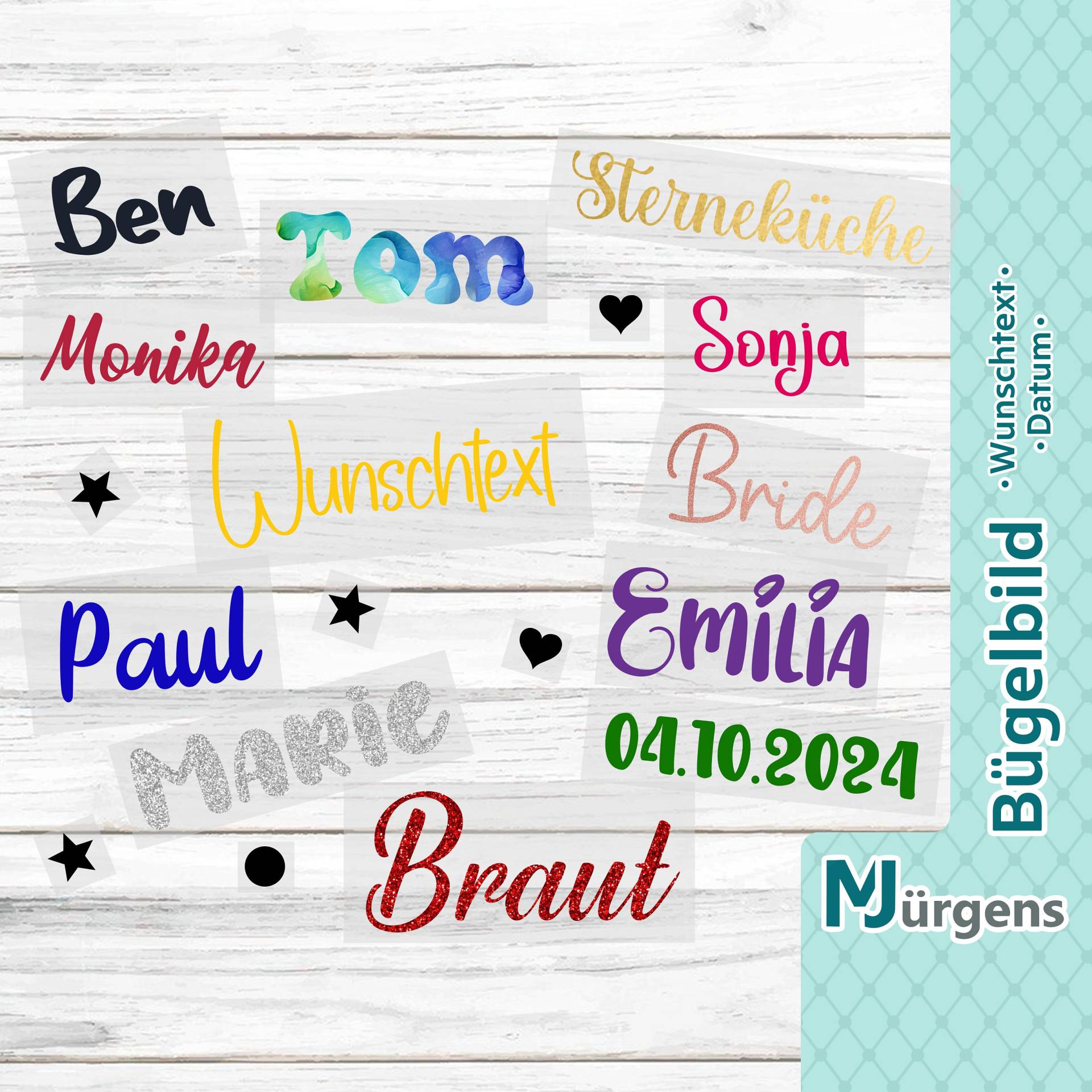 Schriftzug Zum Aufbügeln - Zahlen Datum Flex Flock Glitzer Uvm. Personalisiert Wunschtext Bügelname Bügelbild Bügelfolie Schriftzug Zum Aufbügeln - Zahlen Datum Flex Flock Glitzer Uvm. Personalisiert Wunschtext Bügelname Bügelbild Bügelfolie von MJuergensShop