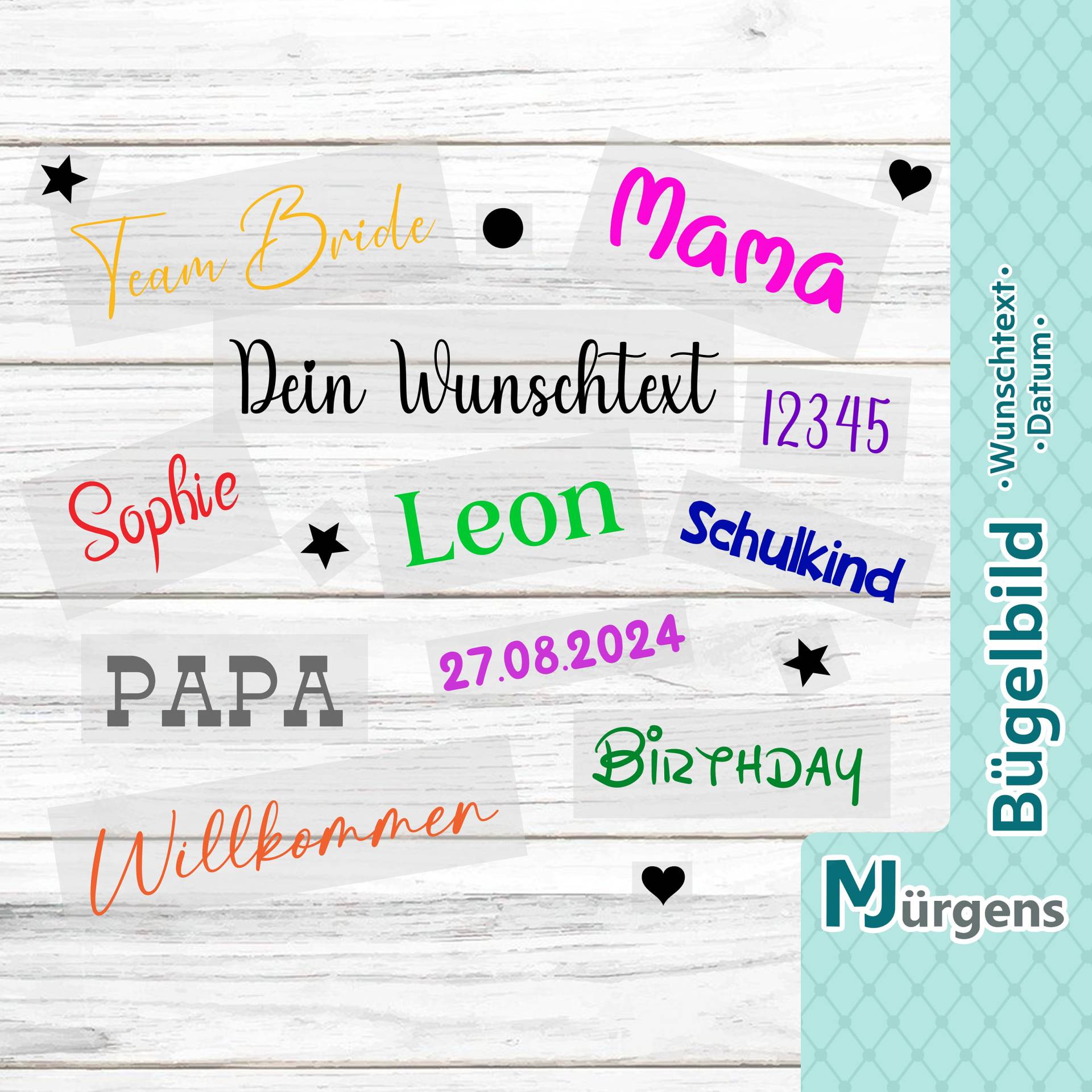 Schriftzug Zum Aufbügeln - Zahlen Datum Flex Flock Glitzer Uvm. Personalisiert Wunschtext Bügelname Bügelbild Bügelfolie Schriftzug Zum Aufbügeln - Zahlen Datum Flex Flock Glitzer Uvm. Personalisiert Wunschtext Bügelname Bügelbild Bügelfolie von MJuergensShop
