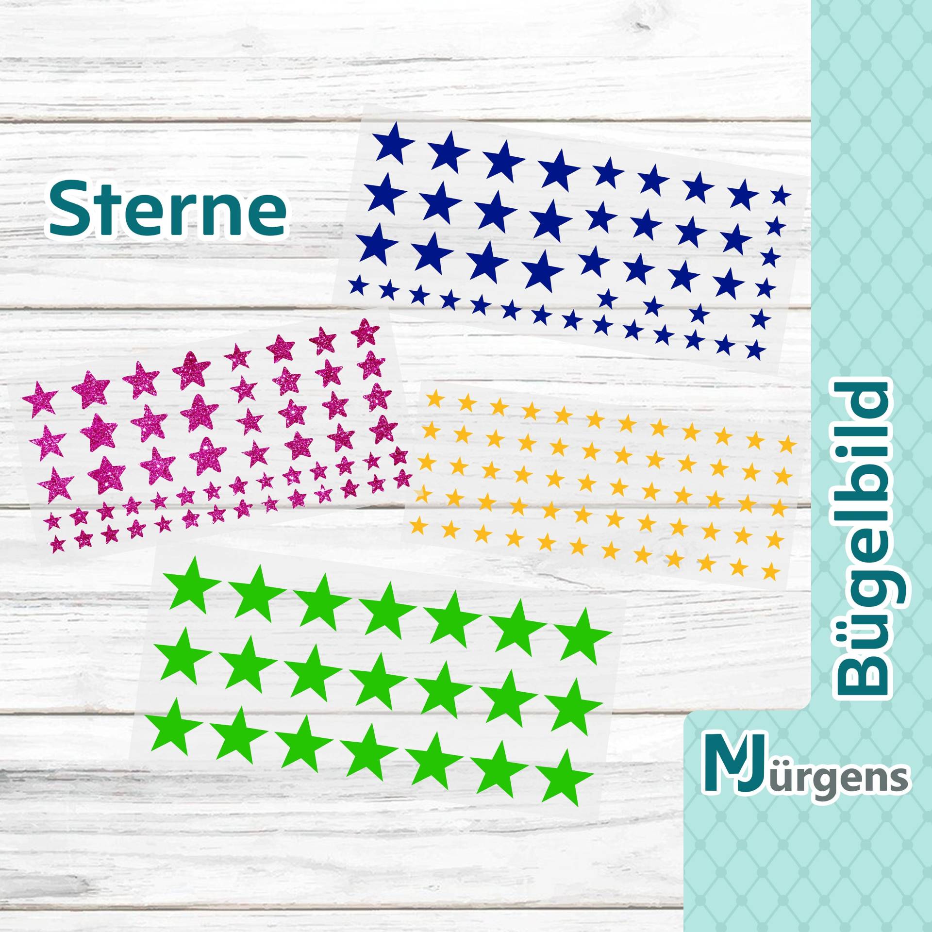 Sterne Stern Zum Aufbügeln Bügelbild Sterne Stern Zum Aufbügeln Bügelbild von MJuergensShop
