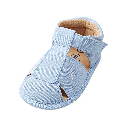 MK MATT KEELY Baby Jungen Weiche Sohle Sandalen Kleinkind Anti-Rutsch Sommer Krippe Schuhe,Blau,6-12 Monate von MK MATT KEELY