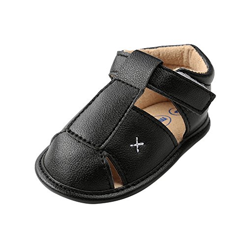 Baby Jungen Weiche Sohle Sandalen Kleinkind Anti-Rutsch Sommer Krippe Schuhe,Schwarz,6-12 Monate von MK MATT KEELY