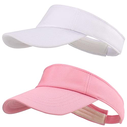 MK MATT KEELY 2PCS Visor Cap Damen Herren Einstellbar Sonnenschutz Baseball Golf Cap für Teenagers von MK MATT KEELY