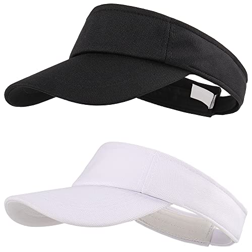MK MATT KEELY 2PCS Visor Cap Damen Herren Einstellbar Sonnenschutz Baseball Golf Cap für Teenagers von MK MATT KEELY