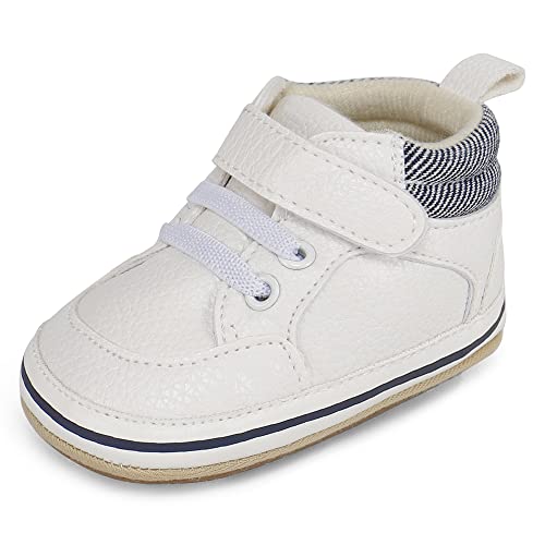MK MATT KEELY Baby Jungen Mädchen Lauflernschuhe PU Leader Krabbelschuhe mit Weich Gummi Anti-Rutsch Sohle 0-6 Monate,Weiß2 MK MATT KEELY Baby Jungen Mädchen Lauflernschuhe PU Leader Krabbelschuhe mit Weich Gummi Anti-Rutsch Sohle 0-6 Monate,Weiß2 von MK MATT KEELY