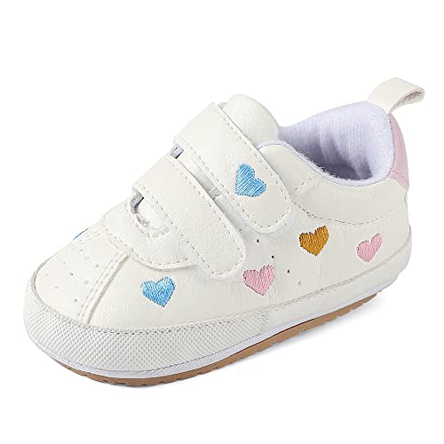 MK MATT KEELY Baby Jungen Mädchen Lauflernschuhe PU Leader Krabbelschuhe mit Weich Gummi Anti-Rutsch Sohle 6-12 Monate,Mehrfarbig von MK MATT KEELY