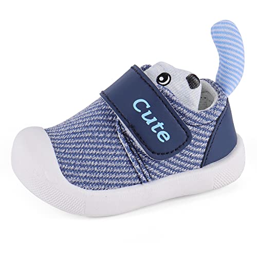 MK MATT KEELY Baby Lauflernschuhe Jungen 1 2 3 Jahre Atmungsaktiv Babyschuhe mit Weiche Anti-Rutsch Sohle,Marineblau,EU18(CN15) von MK MATT KEELY