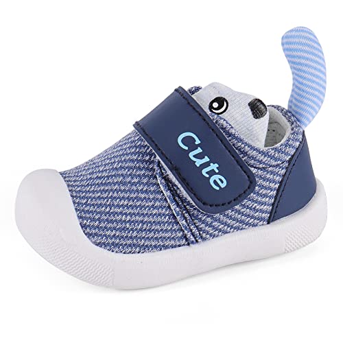 MK MATT KEELY Baby Lauflernschuhe Jungen 1 2 3 Jahre Atmungsaktiv Babyschuhe mit Weiche Anti-Rutsch Sohle,Marineblau,EU21(CN18) von MK MATT KEELY