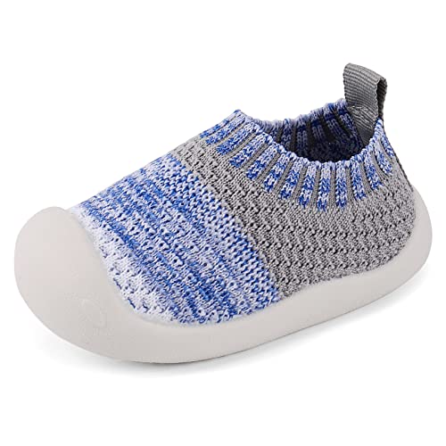 MK MATT KEELY Baby Lauflernschuhe Jungen Weiche Mesh Atmungsaktive Krabbelschuhe Babyschuhe 0-4 Jahre,Blau,EU 19(CN 14 von MK MATT KEELY