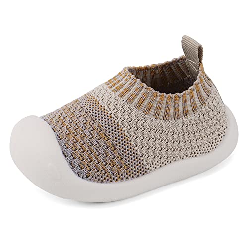 MK MATT KEELY Baby Lauflernschuhe Jungen Weiche Mesh Atmungsaktive Krabbelschuhe Babyschuhe 0-4 Jahre,Grau,EU 20(CN 15 von MK MATT KEELY