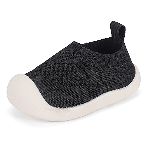 MK MATT KEELY Baby Lauflernschuhe Jungen Mädchen Weiche Mesh Atmungsaktive Krabbelschuhe Babyschuhe 0-4 Jahre,Schwarz,EU 20.5(CN 16 von MK MATT KEELY