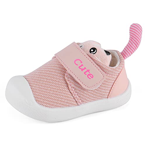 MK MATT KEELY Baby Lauflernschuhe Mädchen 1 2 3 Jahre Atmungsaktiv Babyschuhe mit Weiche Anti-Rutsch Sohle,Rosa,EU22(CN19) von MK MATT KEELY