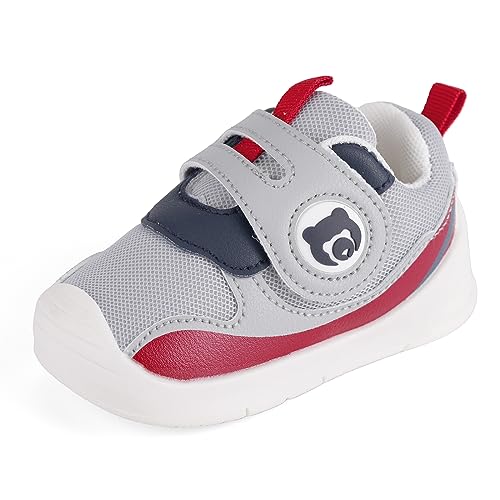 MK MATT KEELY Baby Schuhe Jungen Mädchen Lauflernschuhe Baby rutschfest Shoes with Weiche Sohle,Grau,EU18(CN15) von MK MATT KEELY