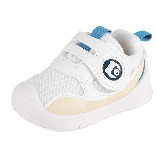 MK MATT KEELY Baby Schuhe Jungen Mädchen Lauflernschuhe Baby rutschfest Shoes with Weiche Sohle,Weiß,EU18(CN15) von MK MATT KEELY