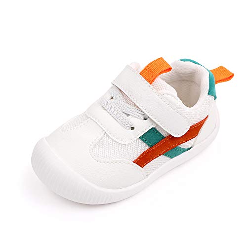 MK MATT KEELY Baby Schuhe Lauflernschuhe Mädchen Jungen Atmungsaktiv Leader Krabbelschuhe für 0-4 Jahre mit Sohle rutschfeste,Grün,EU 18 von MK MATT KEELY