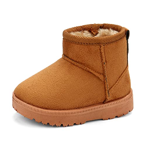 MK MATT KEELY Baby Winter Schuhe Kinder Jungen Mädchen Schneestiefel Kleinkind Plüsch Stiefel Khaki EU 23(CN25) von MK MATT KEELY