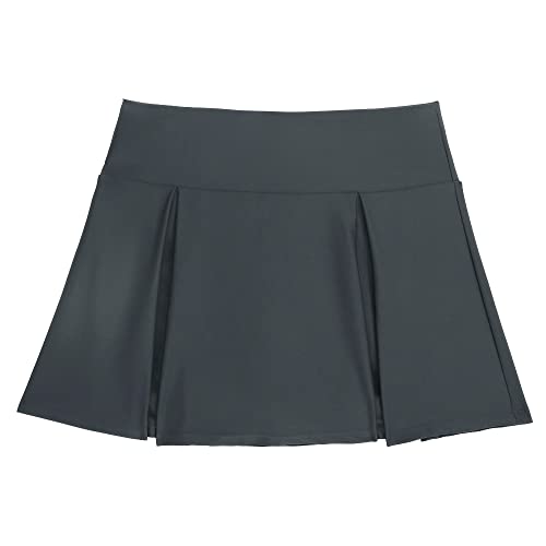 MK MATT KEELY Damen Hoche Taille Baderock Bikinirock Eingebaut Bikinihose Wassersport StrandKurze,Grau,36-38(S) von MK MATT KEELY