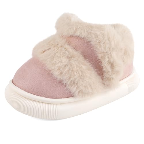 MK MATT KEELY Hausschuhe Kinder Mädchen Winter Warme Kuschelige Pantoffeln Kleinkind rutschfest Slippers,Rosa,25/25.5 EU von MK MATT KEELY