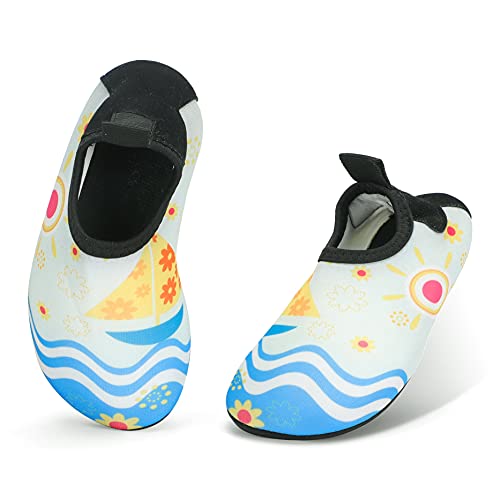 MK MATT KEELY Kinder Badeschuhe Wasserschuhe Strandschuhe Barfußschuhe Aquaschuhe für Jungen Mädchen Baby Beach Pool EU21-32 von MK MATT KEELY