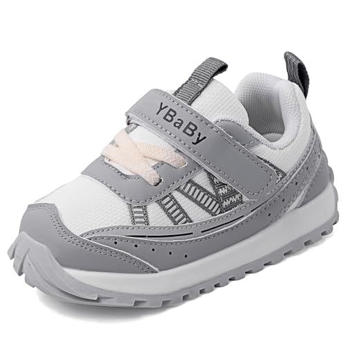 MK MATT KEELY Lauflernschuhe Baby Sneaker Jungen Mädchen Kinder Outdoor Turnschuhe mit Anti-Rutsch-Gummisohle,Grau,EU23 von MK MATT KEELY