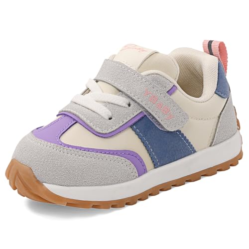 MK MATT KEELY Lauflernschuhe Baby Sneaker Jungen Mädchen Kinder Outdoor Turnschuhe mit Anti-Rutsch-Gummisohle,Violett,EU25 von MK MATT KEELY