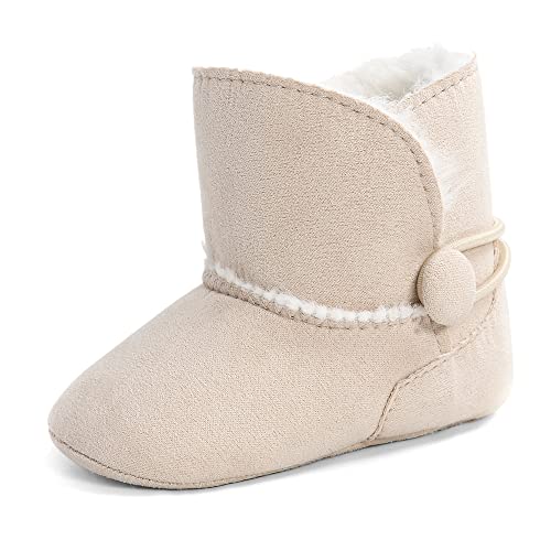 MK MATT KEELY Schneestiefel Baby Mädchen Neugeborene Winter Warme Lauflernschuhe mit Weiche Sohlen 0-6 Monate von MK MATT KEELY