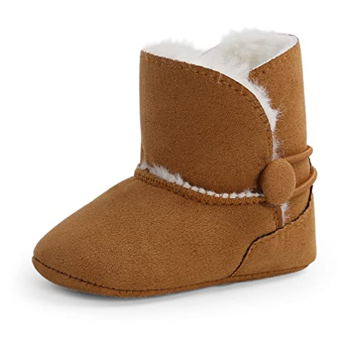 MK MATT KEELY Schneestiefel Baby Mädchen Neugeborene Winter Warme Lauflernschuhe mit Weiche Sohlen 0-6 Monate von MK MATT KEELY