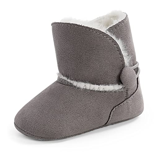 MK MATT KEELY Schneestiefel Baby Mädchen Neugeborene Winter Warme Lauflernschuhe mit Weiche Sohlen 6-12 Monate von MK MATT KEELY